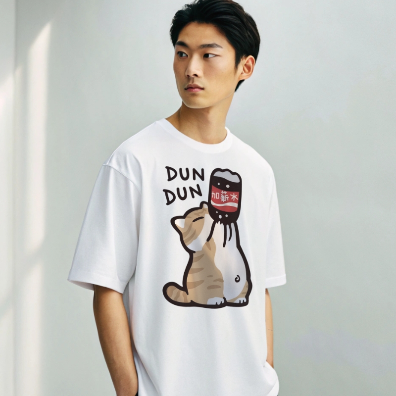 oversized t-shirt, t-shirt med kattmotiv