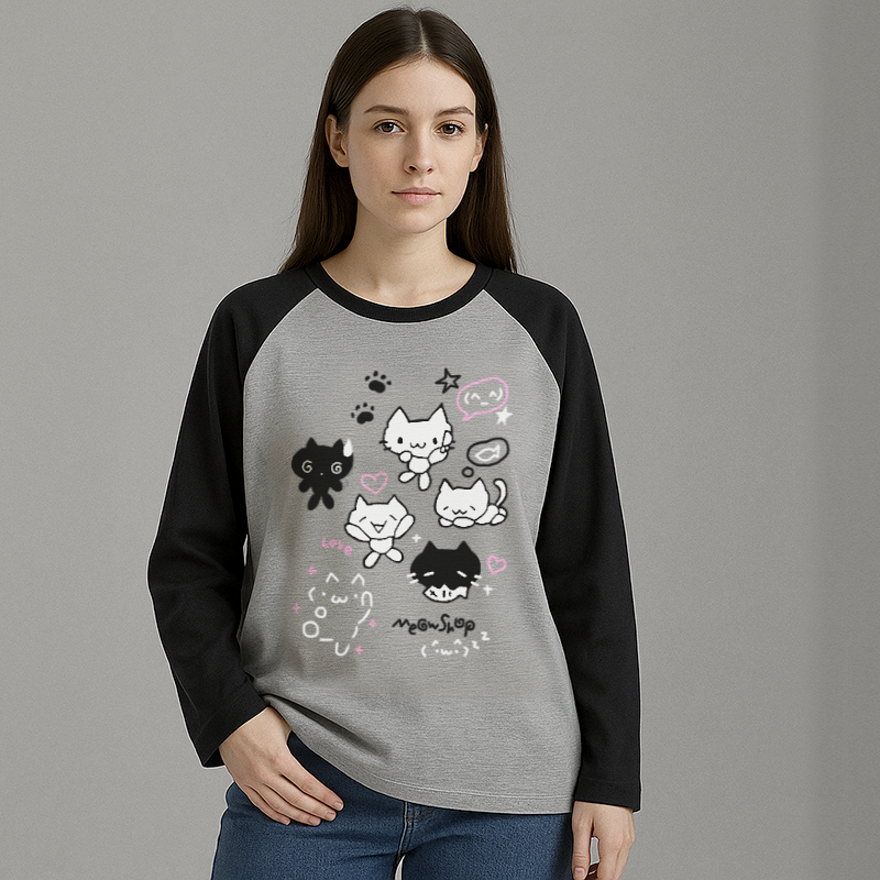 damtröja, kawaii sweatshirt, japansk sweatshirt, lös sweatshirt